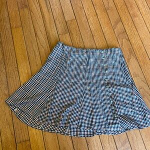 American Eagle Plaid Button-Front Women's Skirt
